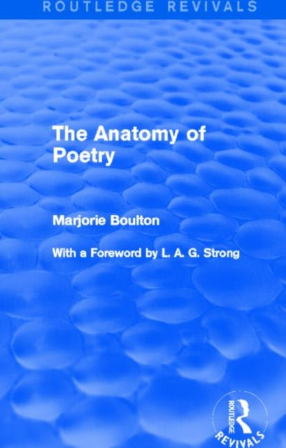 Book cover of: Anatomy of Poetry (Routledge Revivals). By: Marjorie Boulton