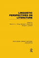 Book cover of: Linguistic Perspectives on Literature (RLE Linguistics C: Applied Linguistics). By: Marvin K. L. Ching
