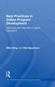 Book cover of: Best Practices in Online Program Development. By: Elliot King