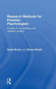 Book cover of: Research Methods for Forensic Psychologists. By: Sarah Brown
