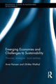 Book cover of: Emerging Economies and Challenges to Sustainability. By: Ulrikke Wethal