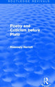 Book cover of: Poetry and Criticism before Plato (Routledge Revivals). By: Rosemary Harriott