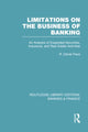 Book cover of: Limitations on the Business of Banking (RLE Banking & Finance). By: R. Daniel Pace