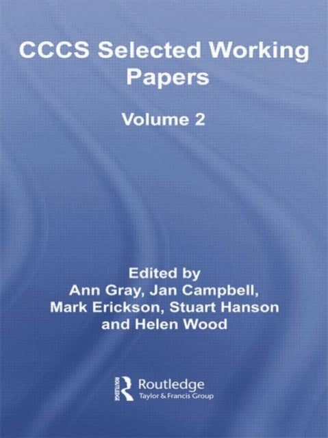 Book cover of: CCCS Selected Working Papers. By: Ann Gray