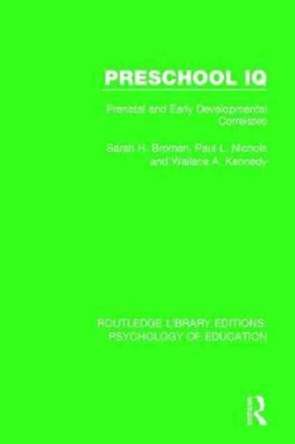 Book cover of: Preschool IQ. By: Sarah H. Broman