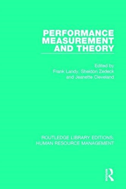 Book cover of: Performance Measurement and Theory. By: Frank Landy
