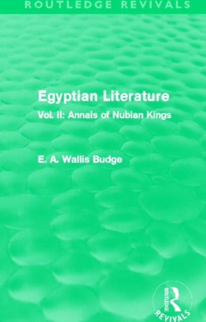 Book cover of: Egyptian Literature (Routledge Revivals). By: E. A. Wallis Budge
