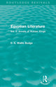 Book cover of: Egyptian Literature (Routledge Revivals). By: E. A. Wallis Budge