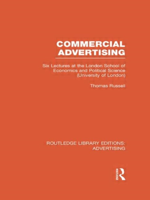 Book cover of: Commercial Advertising (RLE Advertising). By: Russell, Thomas