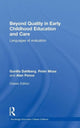 Book cover of: Beyond Quality in Early Childhood Education and Care. By: Peter Moss