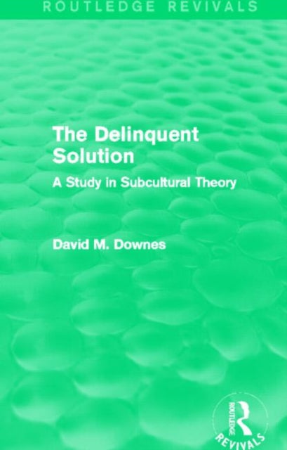 Book cover of: Delinquent Solution (Routledge Revivals). By: David Downes