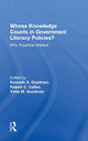 Book cover of: Whose Knowledge Counts in Government Literacy Policies?. By: Robert C. Calfee