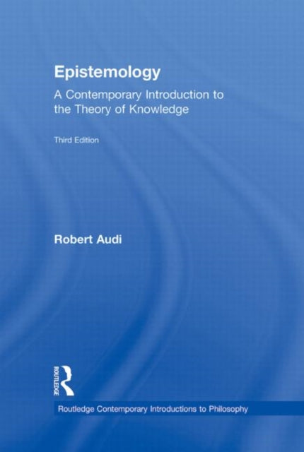 Book cover of: Epistemology. By: Robert Audi