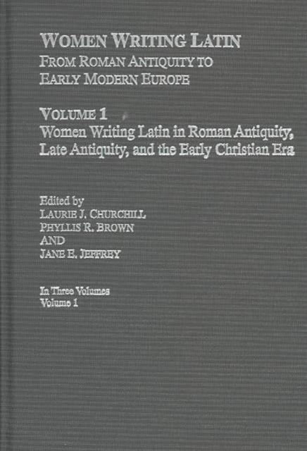 Book cover of: Women Writing Latin. By: L. Churchill