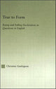 Book cover of: True to Form