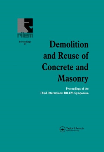Book cover of: Demolition and Reuse of Concrete and Masonry. By: E.k. Lauritzen