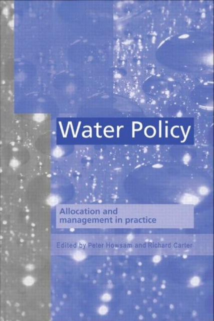 Book cover of: Water Policy. By: P. Howsam
