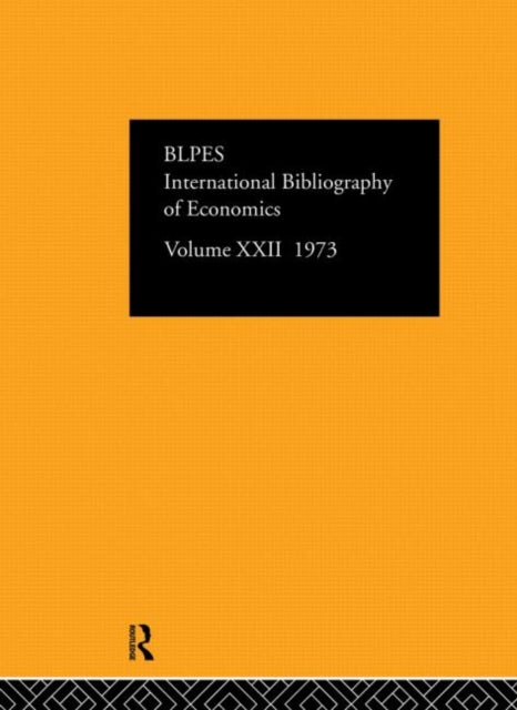 Book cover of: IBSS: Economics: 1973 Volume 22. By: International C