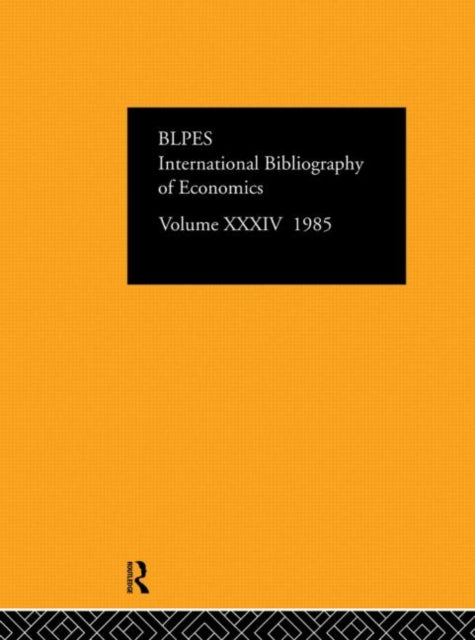 Book cover of: IBSS: Economics: 1985 Volume 34. By: International C
