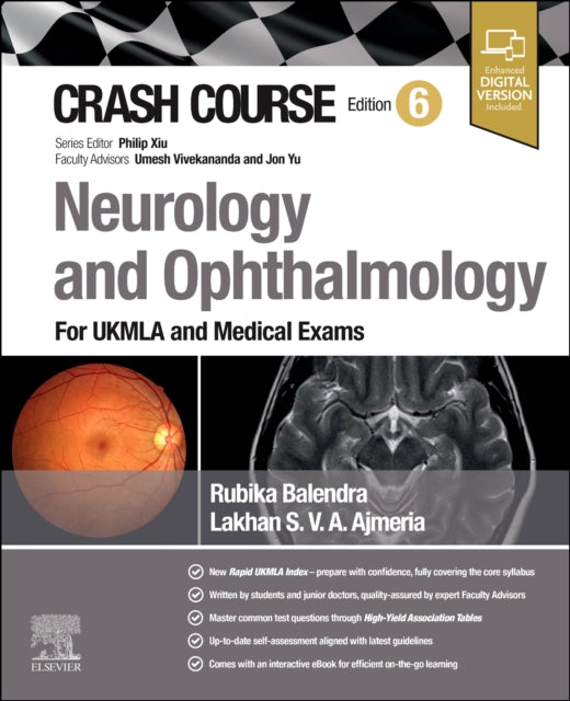Book cover of: Crash Course Neurology and Ophthalmology. By: Rubika Balendra