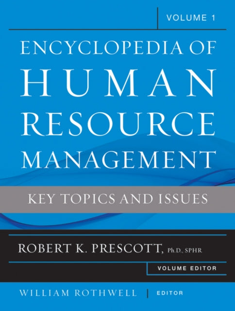 Book cover of: Encyclopedia of Human Resource Management, Volume 1. By: William J. Rothwell