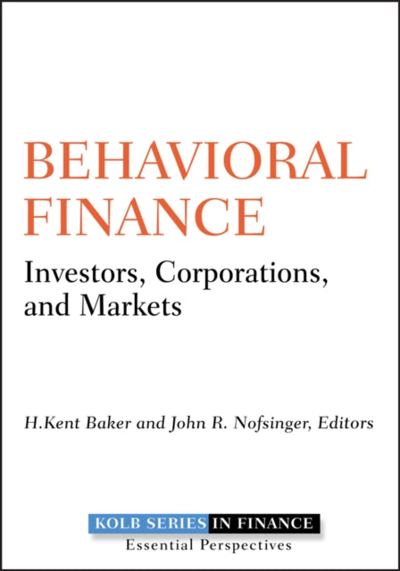 Book cover of: Behavioral Finance. By: H. Kent Baker