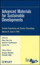 Book cover of: Advanced Materials for Sustainable Developments, Volume 31, Issue 9. By: International Conference on Advanced Ceramics and Composites (34th 2010 Daytona Beach, Fla.)