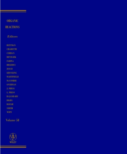 Book cover of: Organic Reactions, Volume 58. By: Larry E. Overman