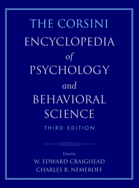 Book cover of: Corsini Encyclopedia of Psychology and Behavioral Science, 4 Volume Set. By: W. Edward Craighead