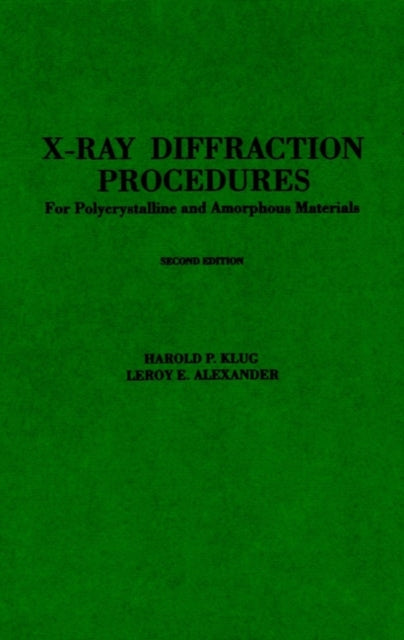 Book cover of: X-Ray Diffraction Procedures