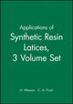 Book cover of: Applications of Synthetic Resin Latices, Set. By: H. Warson
