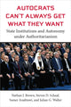 Book cover of: Autocrats Can't Always Get What They Want. By: Nathan J. Brown