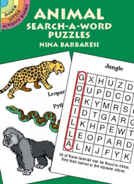 Book cover of: Animal Search-a-Word Puzzles. By: Nina Barbaresi