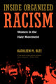 Book cover of: Inside Organized Racism. By: Kathleen M. Blee