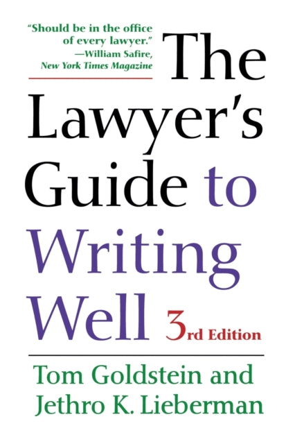 Book cover of: Lawyer's Guide to Writing Well. By: Tom Goldstein