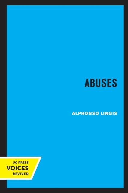 Book cover of: Abuses. By: Alphonso Lingis