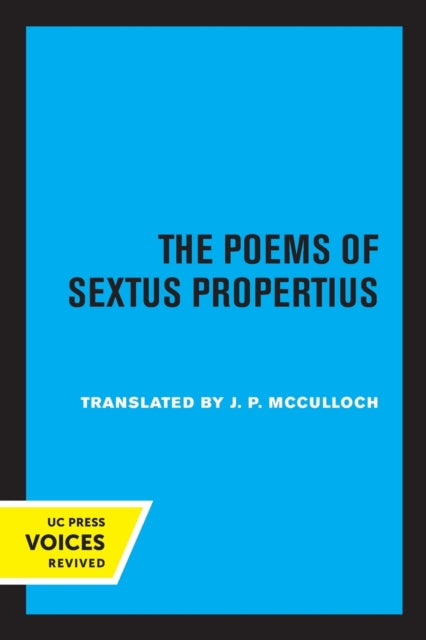 Book cover of: Poems of Sextus Propertius. By: Sextus Propertius