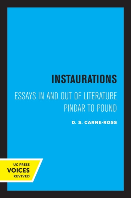 Book cover of: Instaurations. By: D. S. Carne-Ross