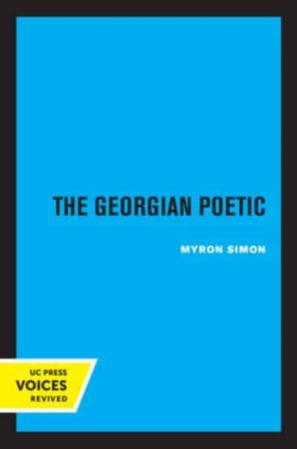 Book cover of: Georgian Poetic. By: Myron Simon