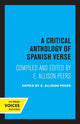 Book cover of: Critical Anthology of Spanish Verse. By: E. Allison Peers