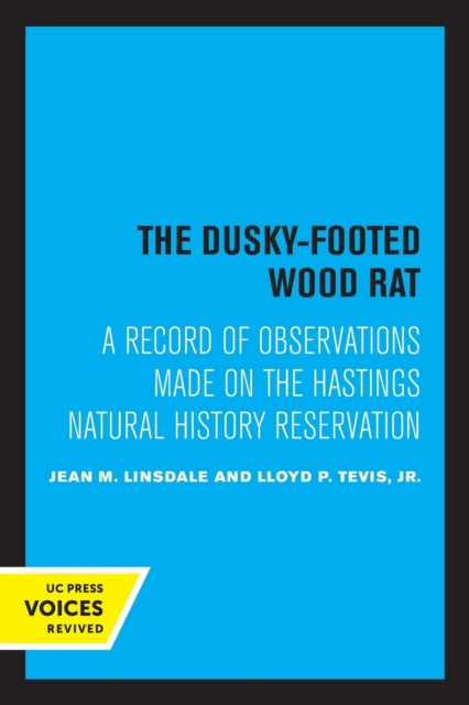 Book cover of: Dusky-Footed Wood Rat. By: Jean M. Linsdale