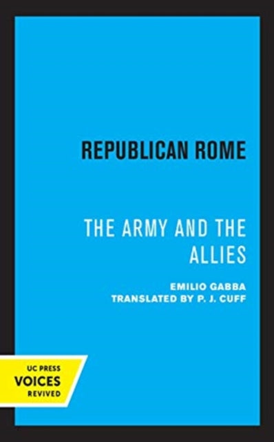 Book cover of: Republican Rome. By: Emilio Gabba