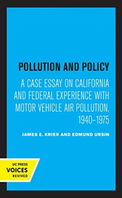 Book cover of: Pollution and Policy. By: James E. Krier