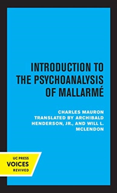 Book cover of: Introduction to the Psychoanalysis of Mallarme. By: Charles Mauron