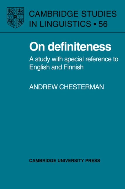Book cover of: On Definiteness. By: Andrew Chesterman