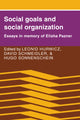 Book cover of: Social Goals and Social Organization