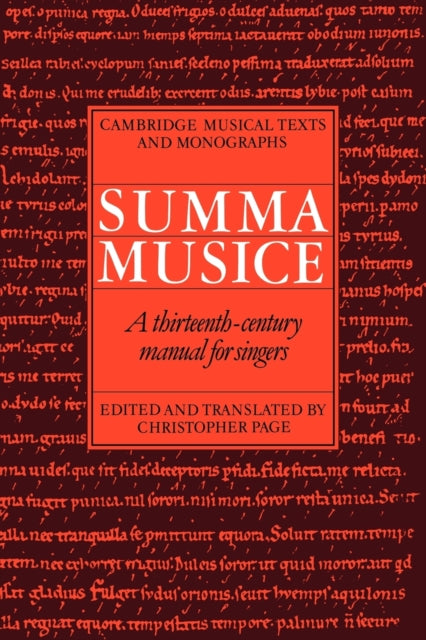 Book cover of: Summa Musice. By: Christopher Page