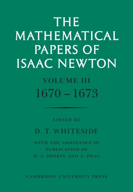 Book cover of: Mathematical Papers of Isaac Newton: Volume 3. By: Isaac Newton