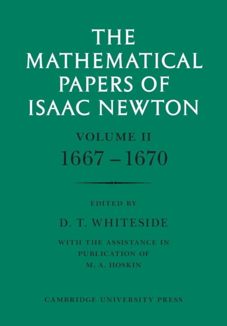 Book cover of: Mathematical Papers of Isaac Newton: Volume 2, 1667-1670. By: Isaac Newton