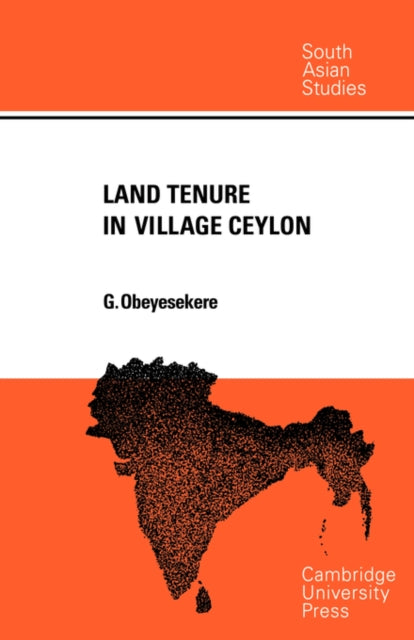 Book cover of: Land Tenure in Village Ceylon. By: Gananath Obeyesekere